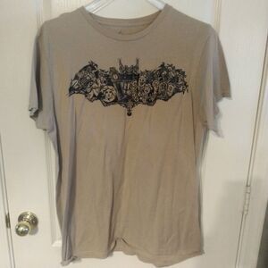 Disneyland Walt Disney World Haunted Mansion Gray Cotton T-Shirt Size L